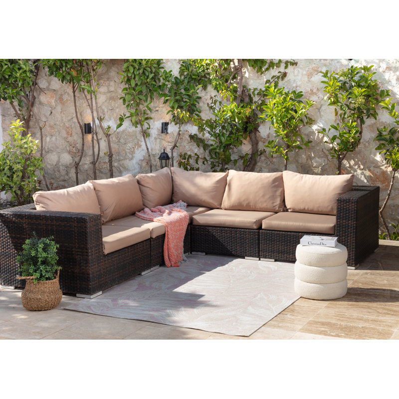 Outdoor Modern Boho Brick Rug, Rectangle 200 x 275cm