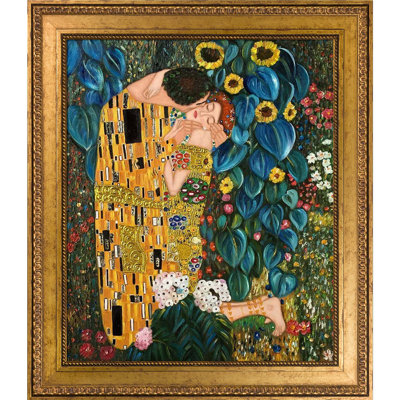 Baiser dans le jardin (ligne de luxe) par Gustav Klimt avec Versailles