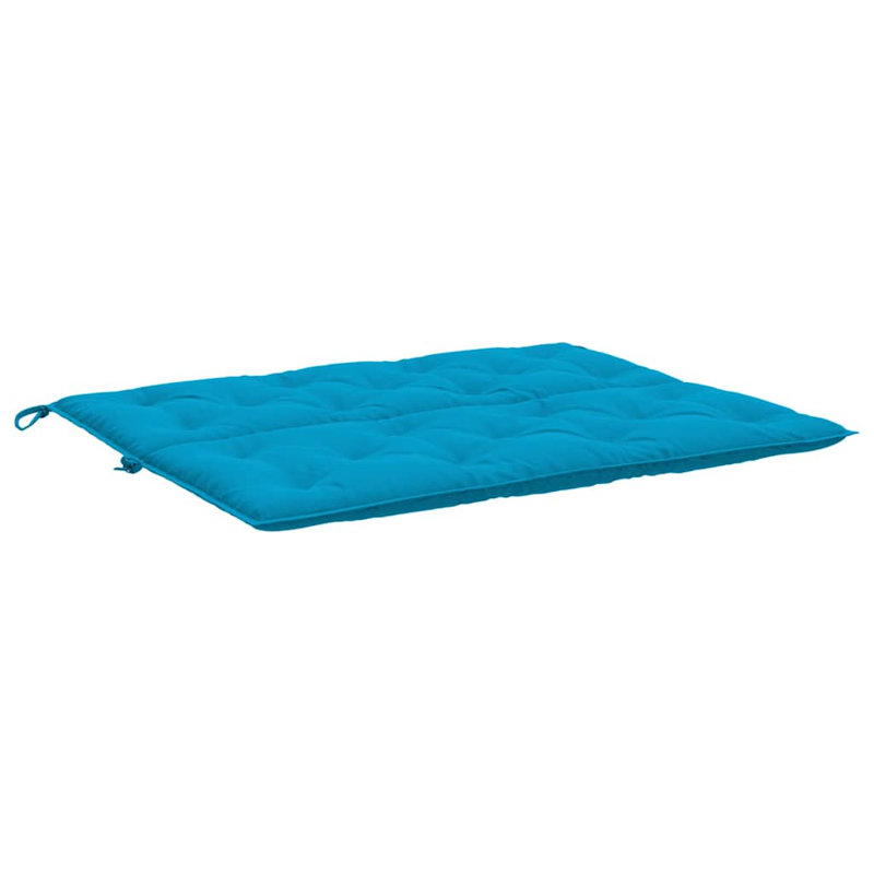 Garden Bench Cushion Set of 2 Light Blue Outdoor Garden Seating Cushions, Fabric - Light Blue, 19.7" H x 47.2" W x 1.1" D