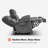 Power Reclining Sofa with Convertible Drop-Down console, Heat and Massage, 3 Seat Recliner Couch-1708699662
