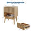 Table de chevet Boho, petite table d'appoint avec tiroir et tablette ouverte, table de chevet avec tiroir en bois