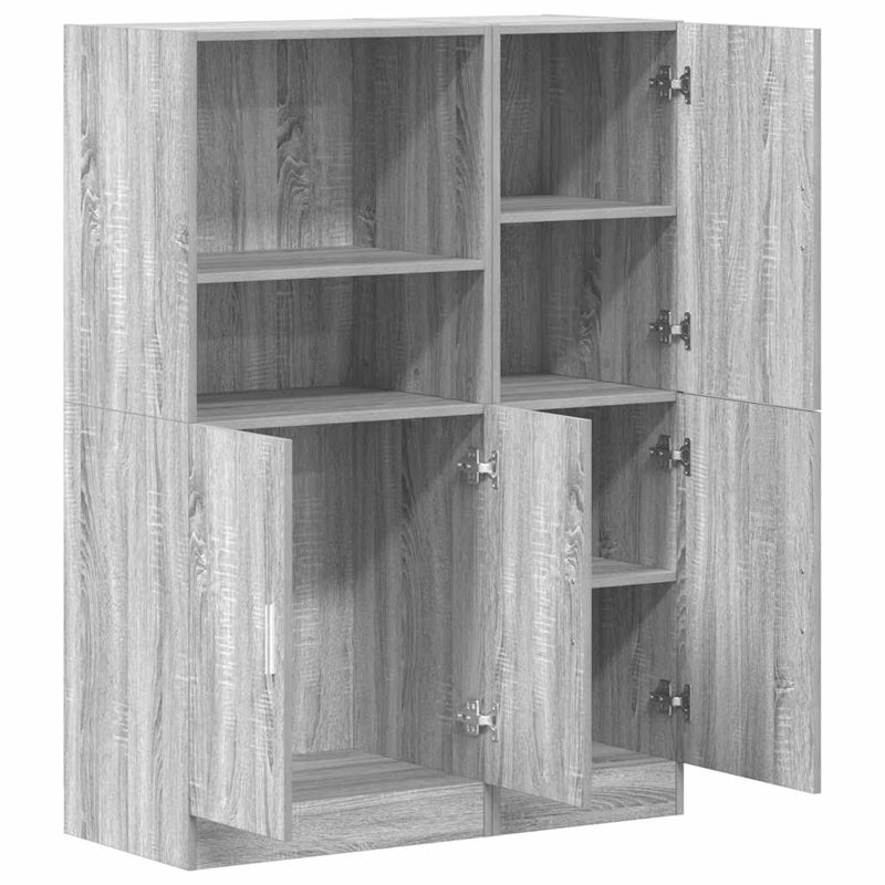 1 131.5cm Kitchen Pantry, Grey/Sonoma