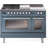 ILVE Professional Plus II 48 Dual Fuel Range, 5 Sealed Burners, Griddle (Glossy Black)-98168236-98168235