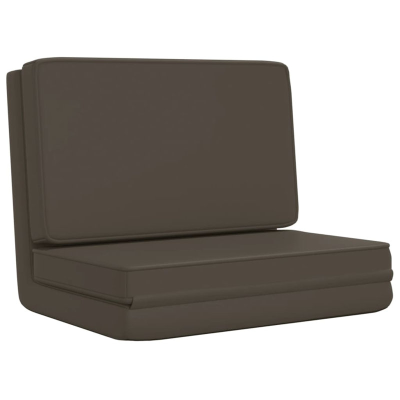 Chaise longue de plancher en cuir synthétique, Anthracite