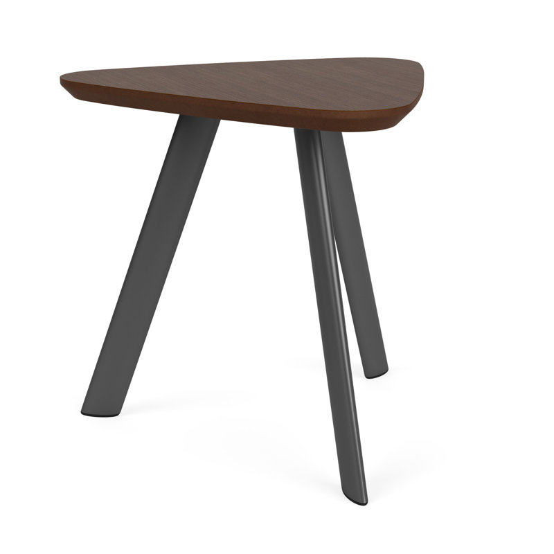 Table de bout Darsey Lounge, Gris anthracite, Noyer Riftwood