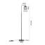 Mikenas 165.5Cm Black Reading Floor Lamp