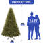  Arbre de Noël artificiel épinette vert 7,5 pi, arbre de Noël saisonnier avec 550 lumières préinstallées et embouts de branches denses