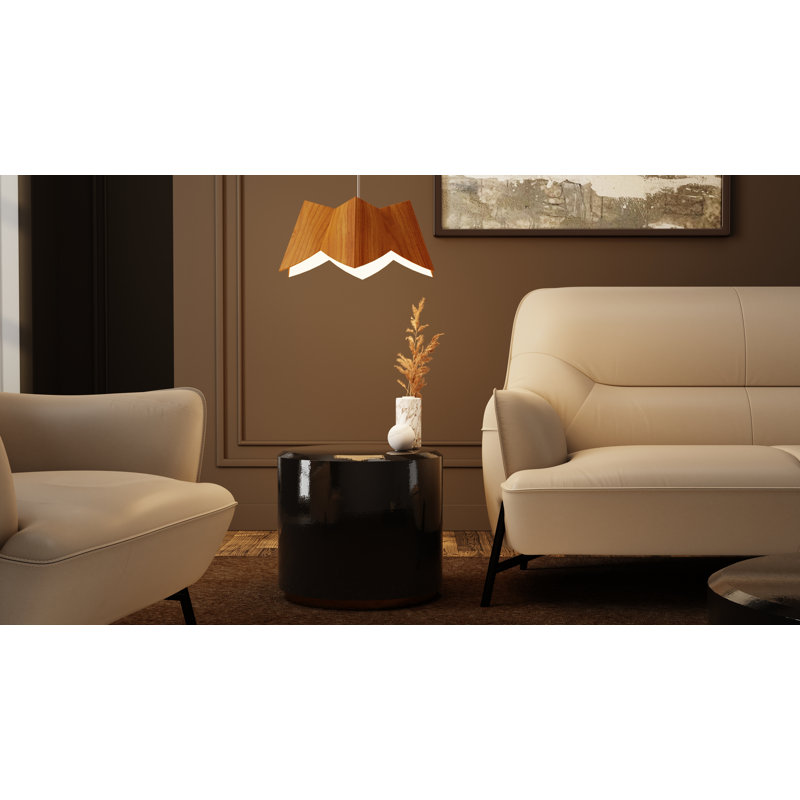 Physalis 1 - Light Pendant, Sand, 5.91" H x 13.78" W x 13.78" D