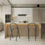 Aisah Counter Stool with Metal Frame
