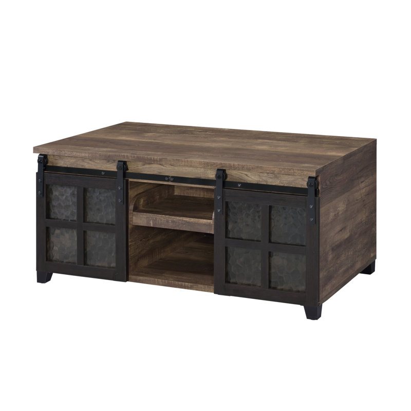 Coffee Table With Sliding Doors
