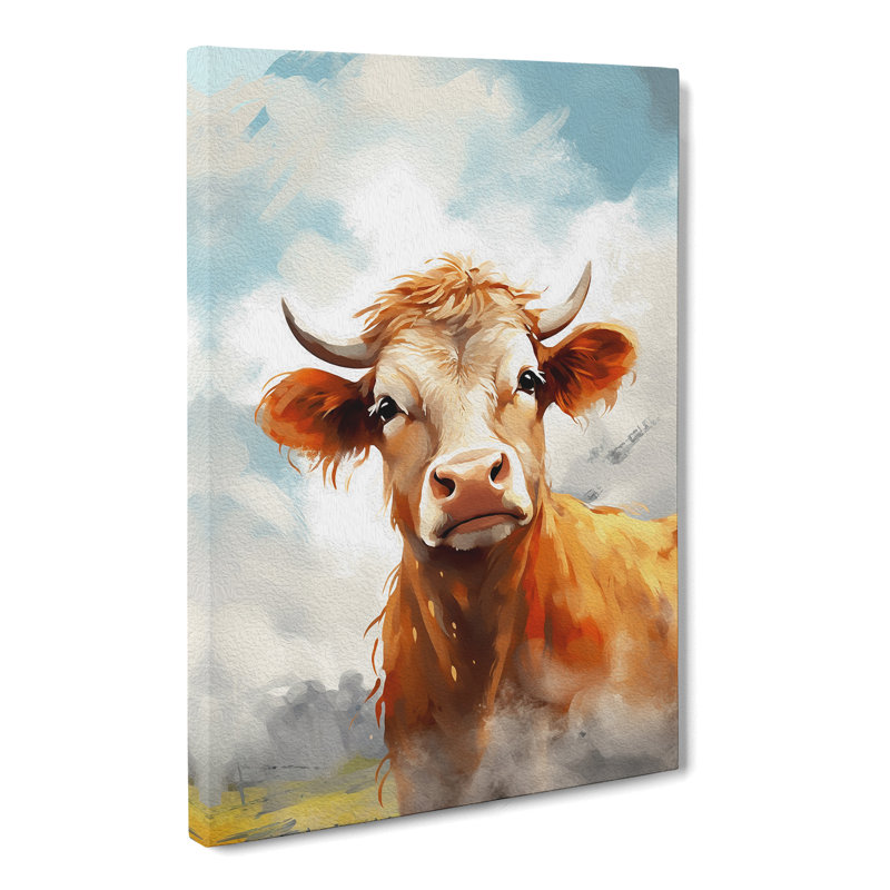 Cow Digital - No Frame Print, 50cm H x 35cm W x 3cm D