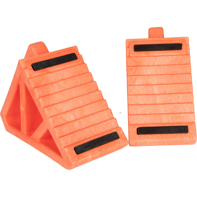 Stalwart Wheel Chocks - Parking Block Set - Wheel Chocks for RV Trailer, Motorcycle, Camper, Trucks, or Cars