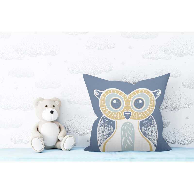 Coussin intérieur Addison Woodland Owl, Ardoise