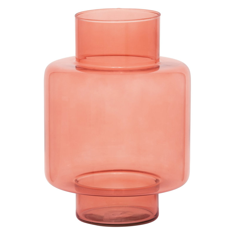 Vase de table en verre Ludo, Rouge