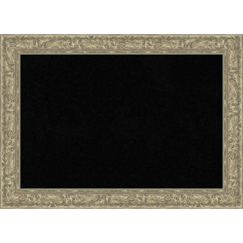 Tableau de luxe encadré argenté de luxe, babillard en liège, tableau d'organisation, tableau d'affichage, H 31 po x l 43 po
