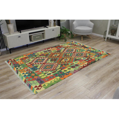 Tapis en coton multicolore