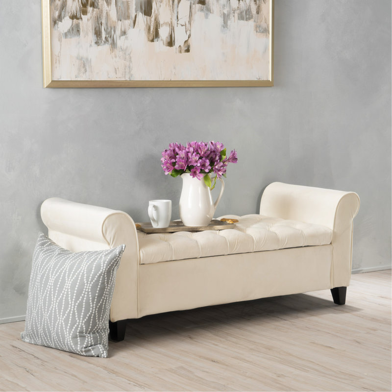 Banc de rangement à bras