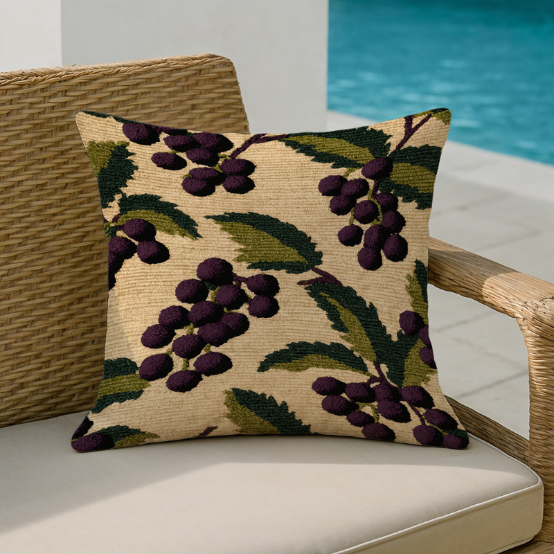 Indoor and Outdoor Throw Pillow, Square 16", Camu Camu