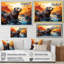 «Yellow Otter Playful River Dweller» sur toile-1044441060-1044441067