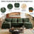 112" U Shaped Modern Chenille Sectional Sofa-1272476259