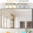 Golden Bathroom Vanity , 6-, Frosted Glass Shades, Modern Wall Mounting Design 6- Color, Mounted Style