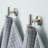 TOWN & COUNTRY EVERYDAY 4-Piece Textured Windowpane Bath Towel Set, 30x58-Inch, 100% Cotton-113838575