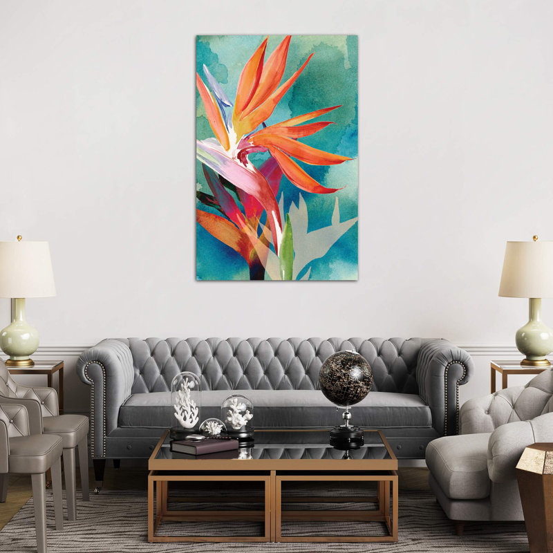 Vivid Birds Of Paradise II - Wrapped Canvas Painting, 101.6 cm H x 66.04 cm W x 3.175 cm D