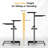  Mount-It! Mobile Standing Desk and Height Adjustable Stand-Up Computer Workstation, Silver
