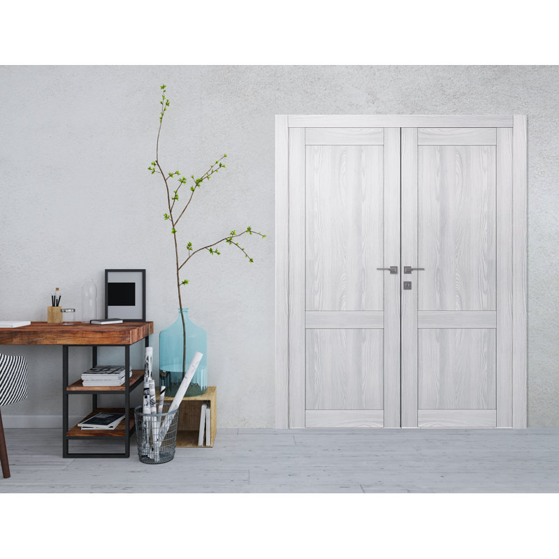 Porte standard à panneaux en bois préfinie, Pin, 31,75 po x 95,24 po