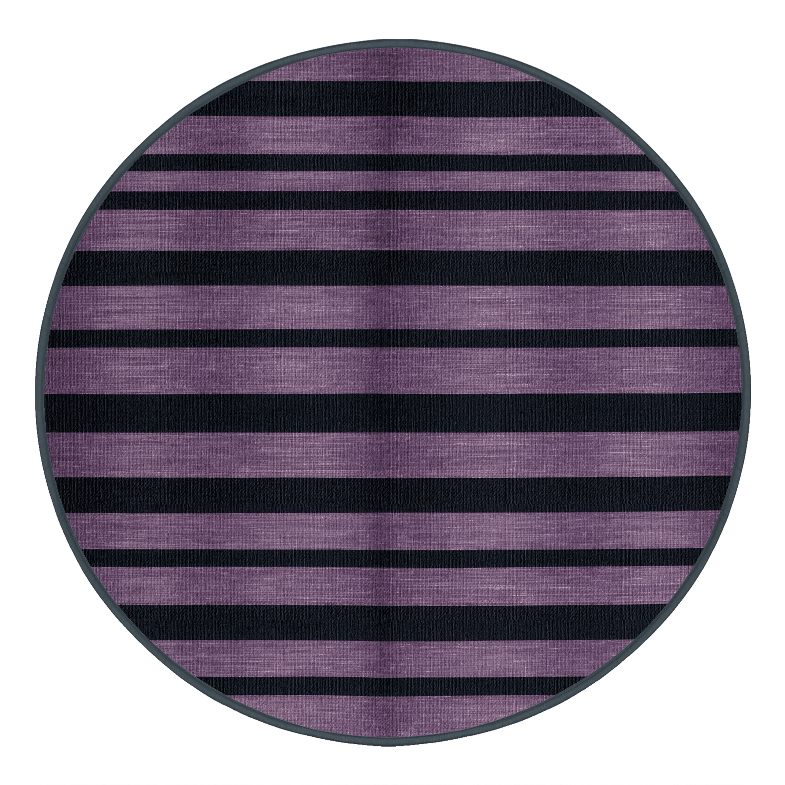 Hokku Designs Machine Washable Horizontal Stripes Gray Area Rug | Wayfair
