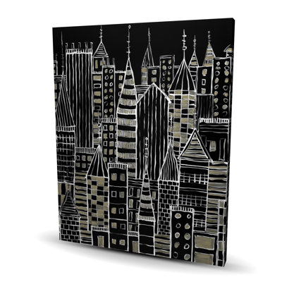 Toile illustrative ville sombre |  Décoration intérieure
