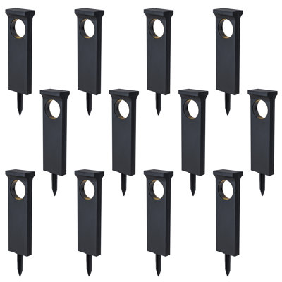 Black Integrated Led Solar Pathway Lights