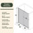 48 In. W X 71 In. H Pivot Framed Shower Door In Matte Black Finish