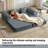 4-in-1 Convertible Corduroy Sofa Bed, Boneless Loveseat Sleeper Sofa with 2 Pillows, No Assembly Modular Floor Couch for Small Apartment, Living Room & Guest Room-1412421880