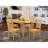 5 Piece Dining Room Furniture Set Includes a Rectangle Dining Table with Dropleaf and 4 Wood Seat Chairs, Oak-1366152485-1429439571