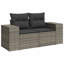 Ensemble de canapé de jardin en rotin PE gris, acier thermolaqué Vidaxl, 100% polyester
