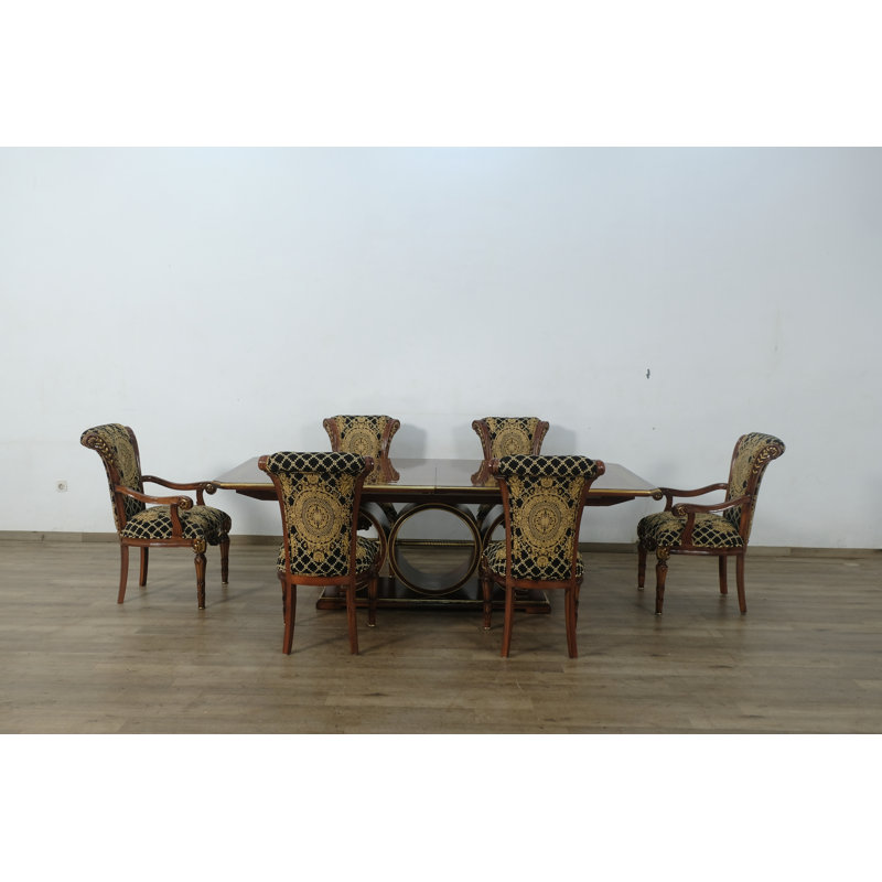 11 - Piece Raffaello Dining Set, Black/Gold