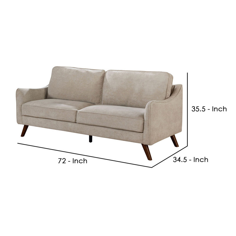 Upholstered 72 " Chenille Sofa