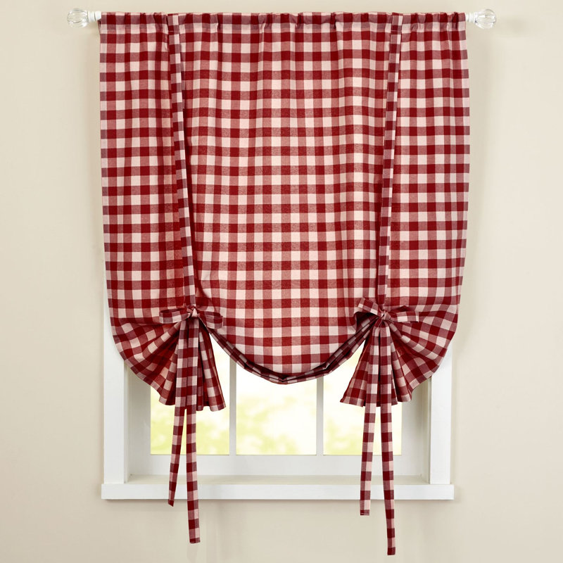 Cid Sheer Single Curtain Panel, Burgundy