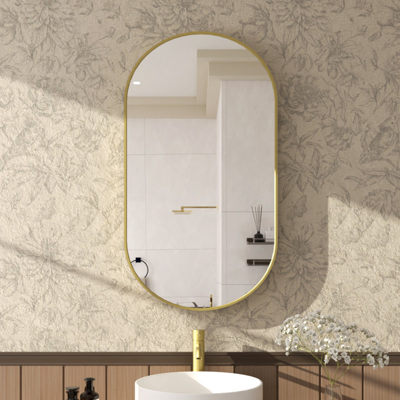 Kraus L 36 po Miroir de salle de bain mural H, Doré