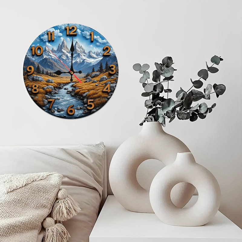 Horloge murale en cristal