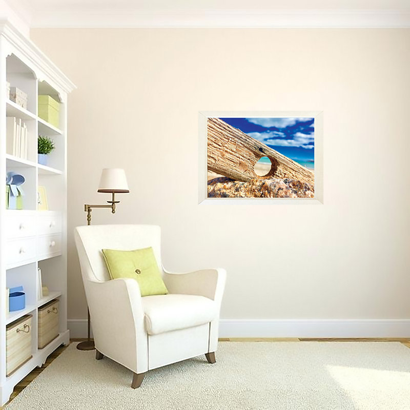 Driftwood Keyhole - photographie, H 20,5 po x l 26,5 po x P 1,25 po, Papier encadré blanc, Pas de tapis