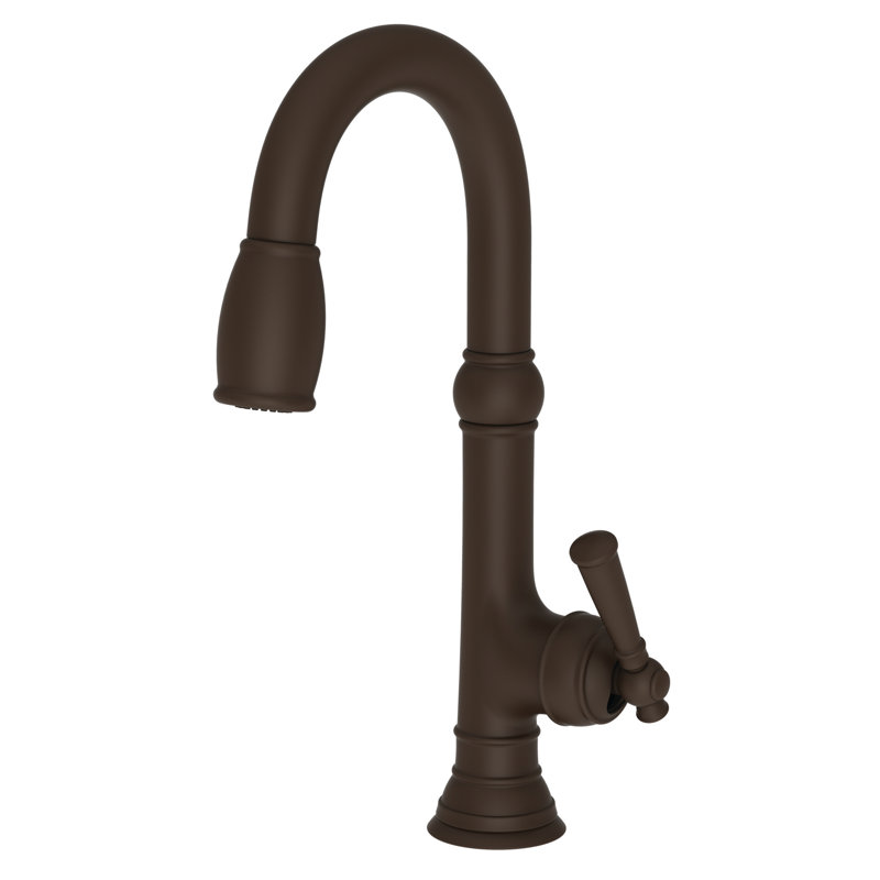 Jacobean Single Handle Pull Down Bar Faucet, Oil Rubbed Bronze