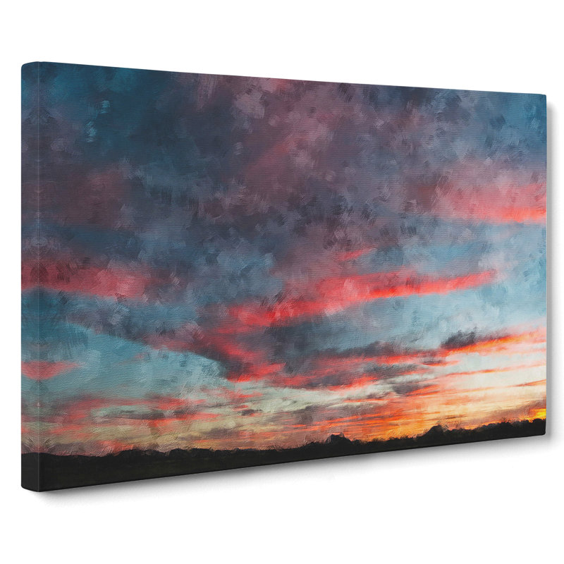 Sunset View Vol.2 Painting - Wrapped Canvas, 35cm H x 76cm W x 3cm D