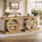 41.3" Farmhouse Console Table, 3-Tier Sofa Table with Storage Shelves for Living Room, Hallway, Foyer-502039972
