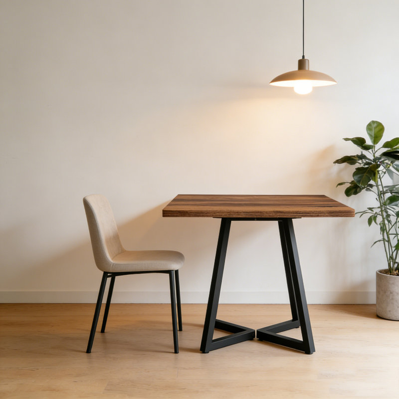 Table de salle à manger carrée, table de cuisine en bois