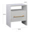 58.4cm W Solid + Manufactured Wood Bedside Table-1357187411