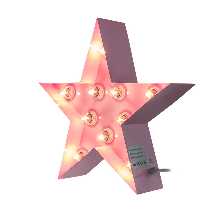 Metal Novelty Lamp, Baby pink