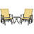 Outdoor 3-Piece Glider Set For Porch Evening Leisure & Backyard Small Get-Togethers-1256046067