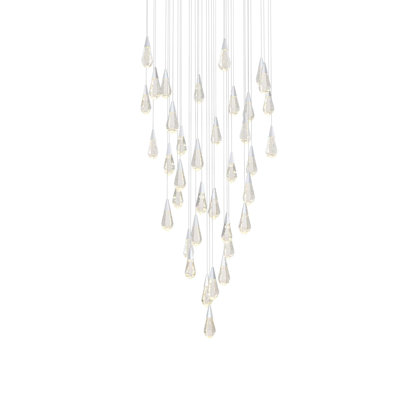 Lustre rond en cristal Belote